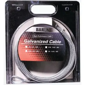 50075 Baron 57005 57005/50075 Aircraft Cable 3/16 In Dia 100 Ft L 740 Lb Working Load Ga