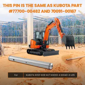 Kx040-4 Bfo W53ldv Greaseable Main Thumb Pin Fit Kubota Kx121 Kx91 Kx71 Kx033-4 U35 #2