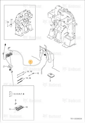 7382822 Bobcat Control Panel Harness For Tractors