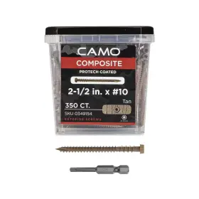 Camo 313034911946 #10 2-1/2 Inch Tan Star Drive Trim-head Composite Deck Screw 350-count