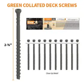Camo 726084029187 #7 X 2-3/8 Inch Protech Coated Star Drive Trim Head Collated Edge Deck Screw 100