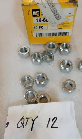 1k-6872 Cat 1k6872 Qty 12 Genuine Oem Lock Nut 1/2-13nc Caterpillar