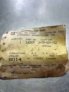 2j-0009 Cat 2j0009 Genuine Oem Spring Caterpillar