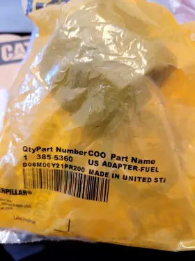 Cat 385-5360 Oem Caterpillar Us Fuel Adapter For Select Wheel Loader And Telehandler