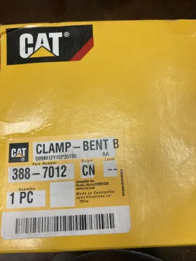 388-7012 Cat 3887012 Caterpillar Oem Clamp Nos Bent B