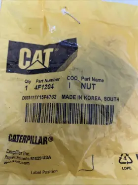 4f1204 Cat Genuine Caterpillar Hexagon Nut New Oem #2