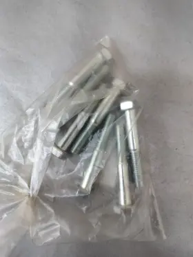 140-4105 Caterpillar Lot Of 7 Bolts 2.56 Inch Length Hex Head Zinc Plated Oem