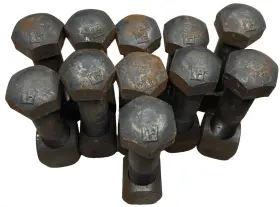 6v-1726 Caterpillar Cat Qty 11 Pad Bolts And 7g0343 1-14 Thread Track Nuts