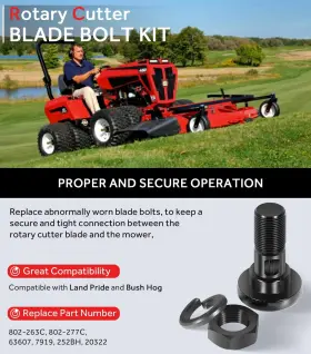 802-263c Chris 63607 Rotary Cutter Blade Bolt Kit For Bush Hog Land Pride Brown King Kutter #2