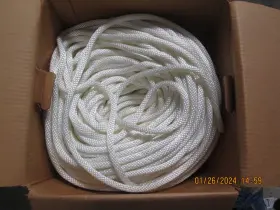 42930 Dales Rope Co Solid Braid Polyester Anchor Line - White-1/2 X 98ft 4500 Lb Save 30