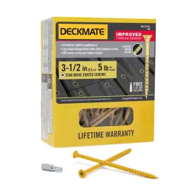 Deckmate 313034433400 #10 X 3-1/2 Inch Tan Torx Flat-head Wood Deck Screw 5 Lbs. / 280-piece