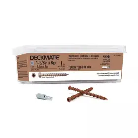 Deckmate 744110254365 #8 X 1-5/8 Inch Red Star Pan-head Composite Deck Screws 1 Lb. / 123-piece