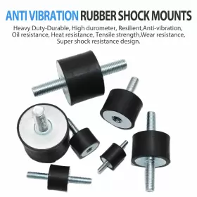 Easyeah M6 6 M6x18mm Male Thread Studs Rubber Shock Absorbers Isolators 20x15mm Mou #2