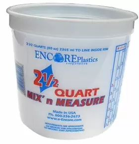 Ls61086 Encore Plastics 61086 2.5 Quart Mixft N Measure Container Comes Without Lids