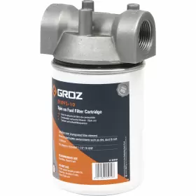 3609364 Groz Fuel Filter With Spin On Cartridge 10 Micron 20 Gpm 1 Inch Npt Thread