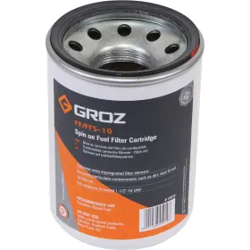 3609866 Groz Spin On Fuel Filter Replacement Cartridge 10 Micron 20 Gpm 1 1/2 Inch -16