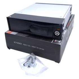 Mb877ik-b Icy Dock Sata I And Ii Mobile Rack 7 Pin 2x 300mb/sec 4-pin Port
