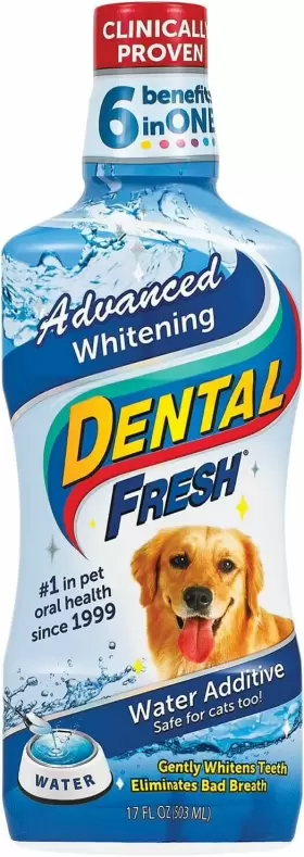 1600323 Jlg Dental Fresh Advanced Whitening Water Additive 17oz Dog Breath Freshener To