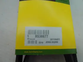R536677 John Deere - V- Belt Drive 61.5ftft- Lglefttop