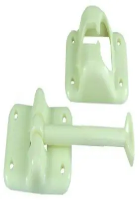 10424 Jr Products Plastic T-style Door Holder - Colonial White 3-1/2 Inch
