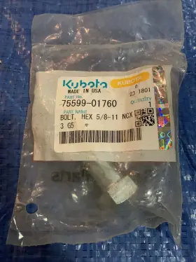 75599-01760 Kubota Hex Bolt 5/8-11 Ncx