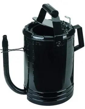Lx-1538 Lumax Black 8 Quart Flow Control Measure Can With Flex Spout. Self-locki