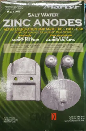 Martyr 628309128098 Cmalphagen1kitz Alpha I Zinc Anode Kit