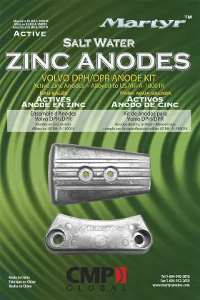 Martyr Anodes 628309170493 Cmdphkitz Volvo Penta Dph/dpr Anode Kit