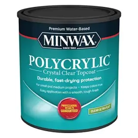 611114444 Minwax 1 Quart Clear Polycrylic Water-based Protective Finish Ultra