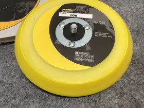 Mirka Abrasives 842028019318 Vinyl Faced Molded Polymer Backup Pad Medium Foam Density 6 In Psa 106 #3