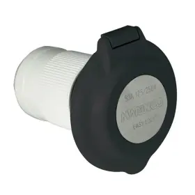 6344el-brv.blk Parkpower By Marinco / Park Power 50a Contoured Inlet