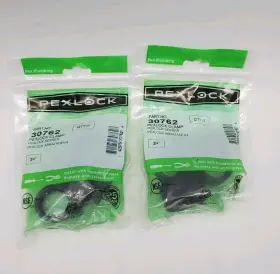 30762 Pert Plumbing 2 Pkgs 6 Clamps Total Pexlock 3/4 Inch Pex T X Poly Crimp Ring