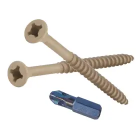 Phillips Ii Plus 445051313373 #9 2-1/2 Inch Phillips-square Flat-head Wood Deck Screws 25 Lb.-pack