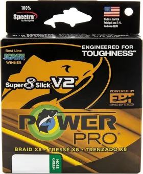 31500083000e Power Pro Super Slick V2 8lb 3000yd Moss Green