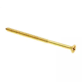 Prime-line 445040734721 #8 X 3 Inch Solid Brass Phillips Drive Flat Head Wood Screws 50-pack