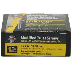 Pro-twist 313022677663 #8 X 2 Inch #2 Phillips Modified Truss Screws 1 Lb. Box