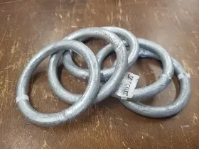 192830 Sea-dog Line Lot Of 5 Hot Dipped Galvanized Steel Welded Round Rings 1/2 Inch X 3
