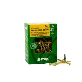 Spax 445045713721 #8 X 2-1/2 Inch Interior Flat Head Wood Screws Construction Framing Torx T-star P