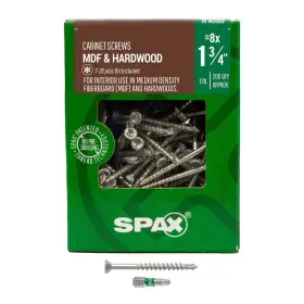Spax 744759485151 #8 X 1-3/4 Inch Interior Trim Head Wood Screws Cabinet Torx T-star Plus 200 Each