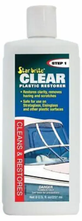 87208 Star Brite Clear Plastic Restorer Haze And Scratch Remover Step 1