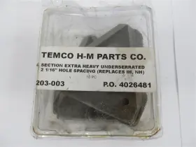203-003 Temco H-m Parts Co. Extra Heavy Underserrated 2-1/16 Hole Spacing Knife Pk 9