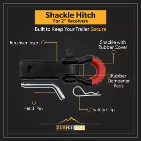 Gh-2a7a04-aa03dd01 Usa Gh45832 Shackle Hitch For 2 Inch Receivers 15 Ton Break Strength 5/8 Screw Pin #3