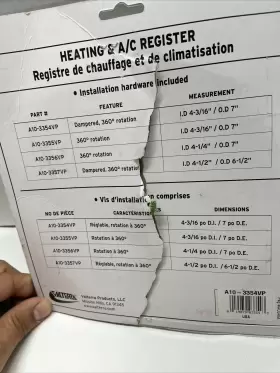 A10-3354vp Valterra White Rotating Heat And A/c Register With Damper 4 Inch Id #3