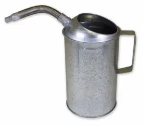 94488 Wirthco Funnel King 4 Quart Measure Can With Flex Spout Galvanized Heavy Duty