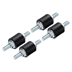 Zaplyte 636939623647 4pcs M5x15mm Thread Studs Rubber Shock 15x15mm Male 8pcs M5 Lock Nuts