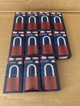 11 Pack Of Abus Aluminium Padlock 72/40HB40 Red, 24 Keys, Keyed-alike. Fixed Price $100.00.