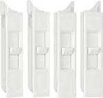 4 Pieces Tilt Latch Pairs White Plastic Construction Snap-in Spring. Fixed Price $13.95.