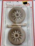 Stevens International 3250 Old Thyme Axles W/wooden Wheels And Pegs (pack Of 2). Fixed Price $15.00.