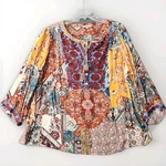 John Mark Womens 0X Embroidered Tunic Top Boho Art Wear Quiet Luxury Hippie Nwt. Fixed Price $42.50.