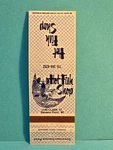 Vintage Matchbook Cover Hot Fish Shop Restaurant Clark Stevens Point Wisconsin. Fixed Price $9.99.